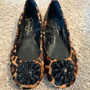 Jessica Simpson animal print flats